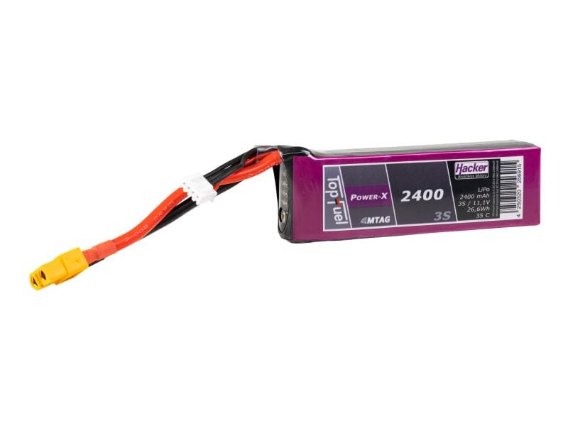 Hacker RC-Akku LiPo 2400 mAh 11.1 V 35C TopFuel Power-X MTA TopFuel LiPo-Akku 11.1 V 2400 mAh 3S 35C MTAG