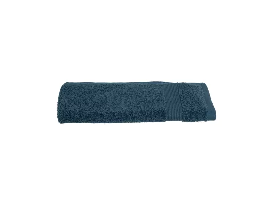 Serviette de toilette en Coton Bleu égéen tissu éponge 30 x 50 cm