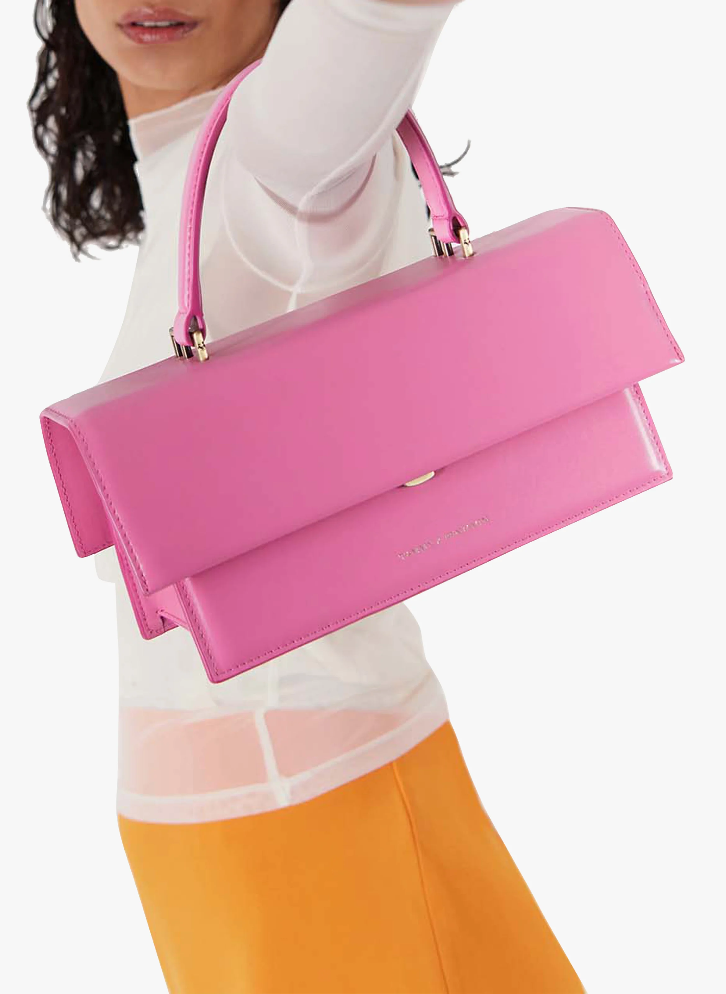 THEA MINI - Sac bandoulière en cuir de vachette| Rose