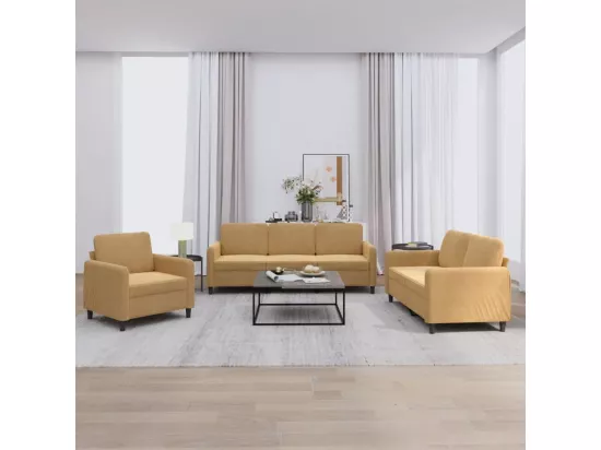 Ensemble de canapés 3 pcs marron velours