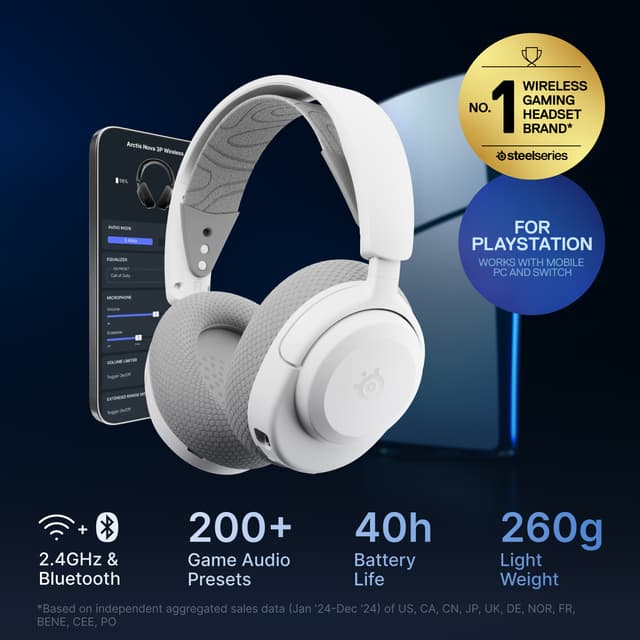 SteelSeries Arctis Nova 3 PlayStation trådløst gaming-headset