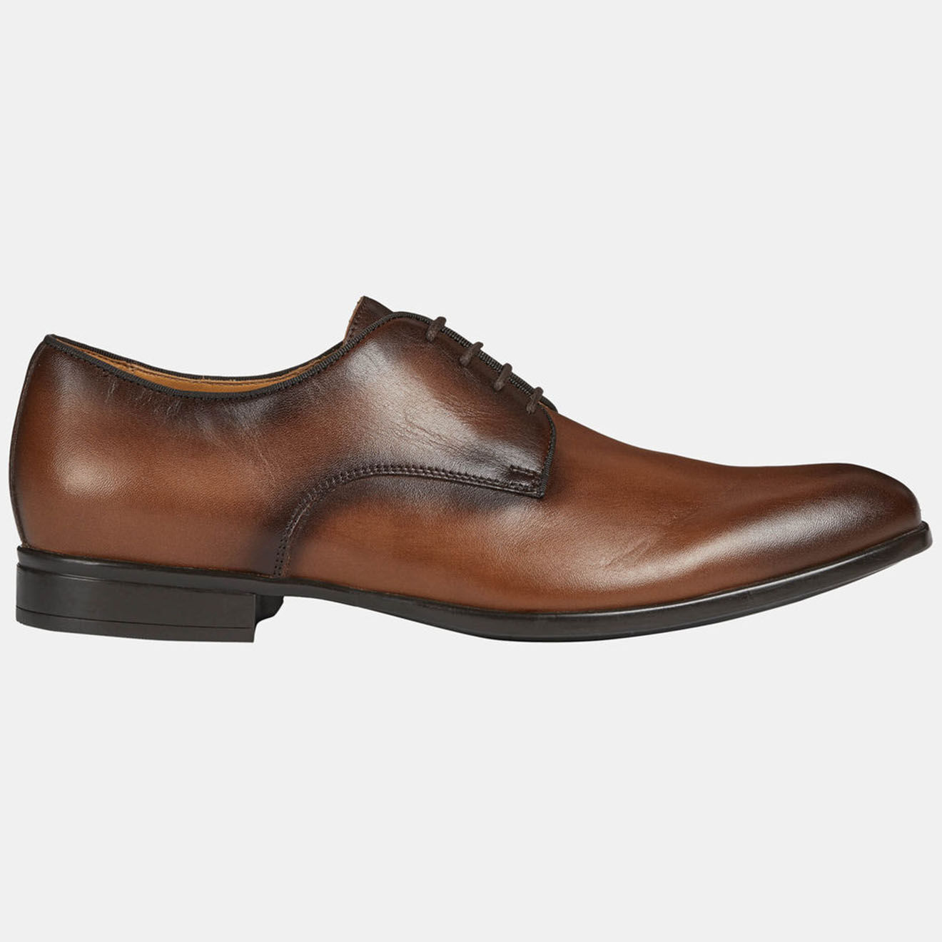 Geox Derbies en Cuir Lacopo cognac