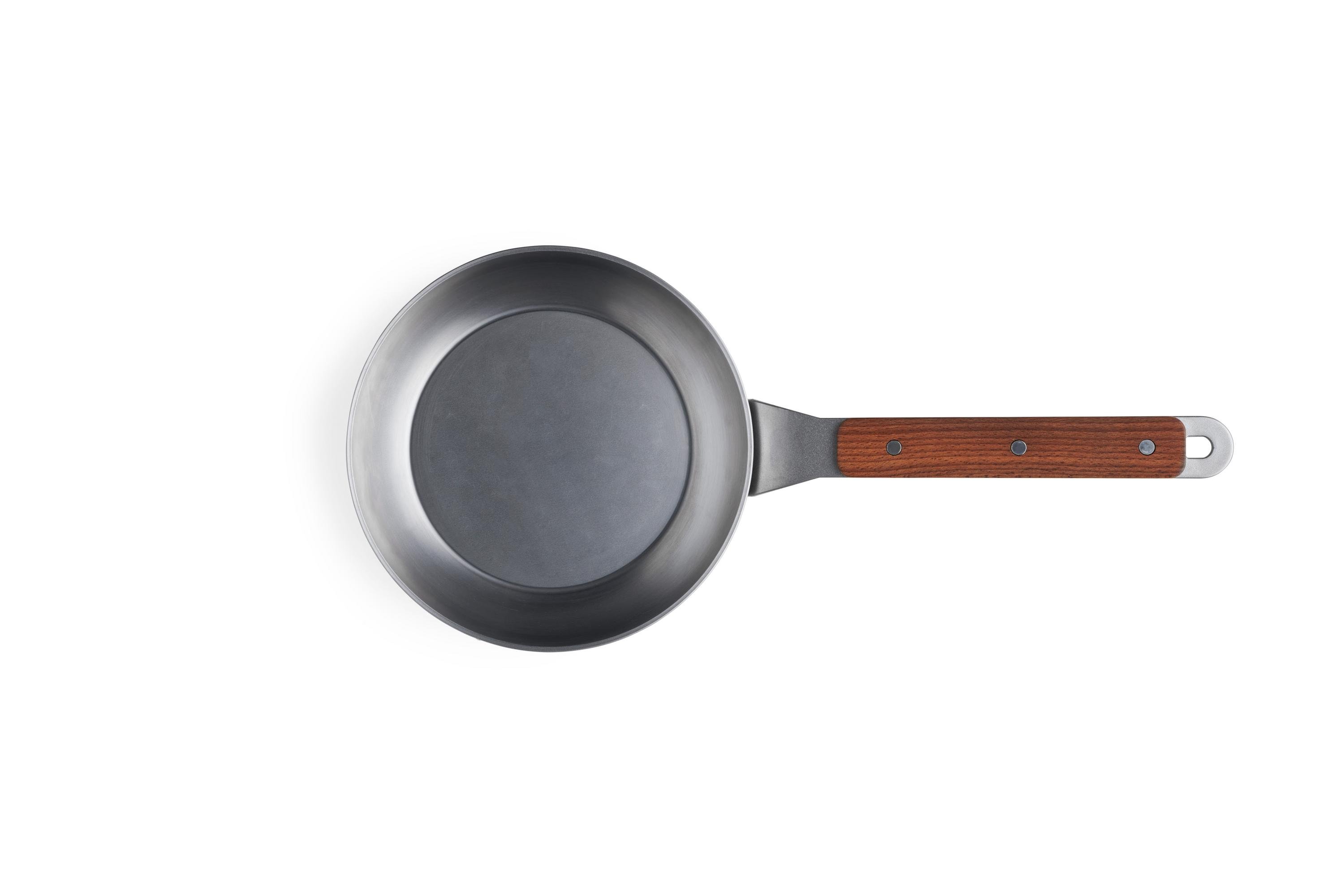 Carbon Steel  Flachpfanne - Griffart: Fester Holzstiel
