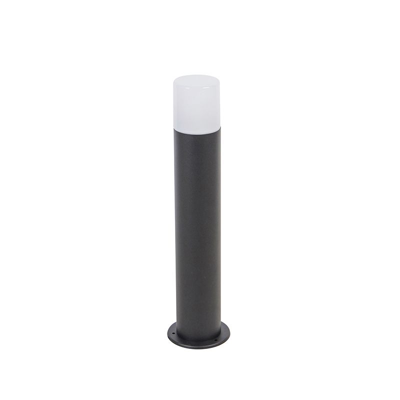 Buitenlamp zwart met opaal witte kap 50 cm - Odense