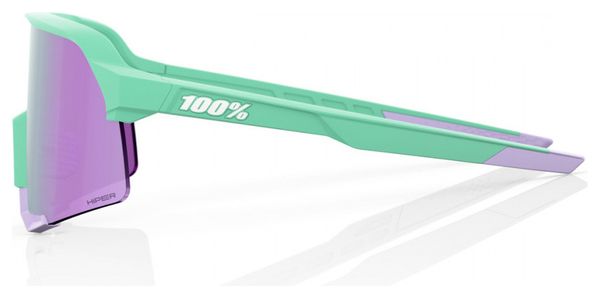 Lunettes 100% S3 Soft Tact Vert - HiPER Mirror Violet
