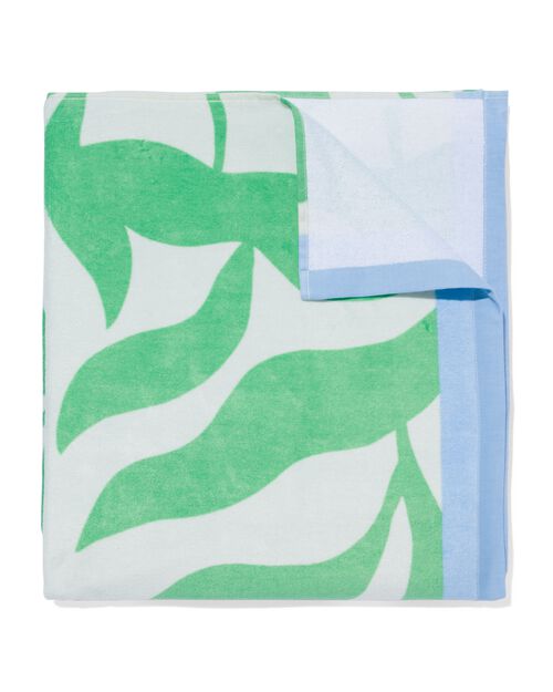serviette de plage velours 160x180 feuilles
