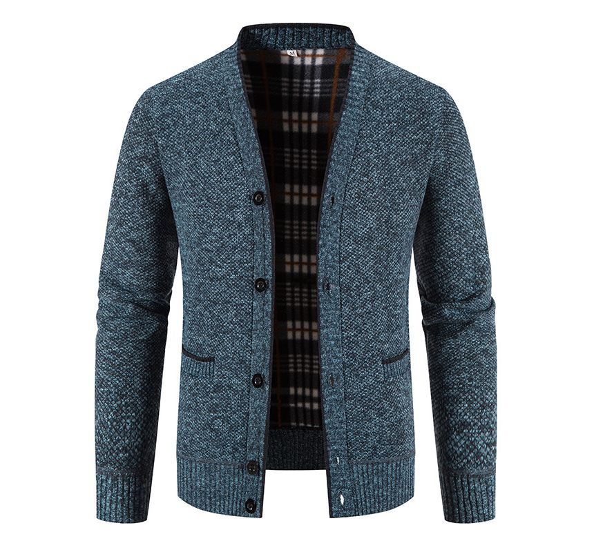 FORSETI - V-hals vest met contrasterende bies