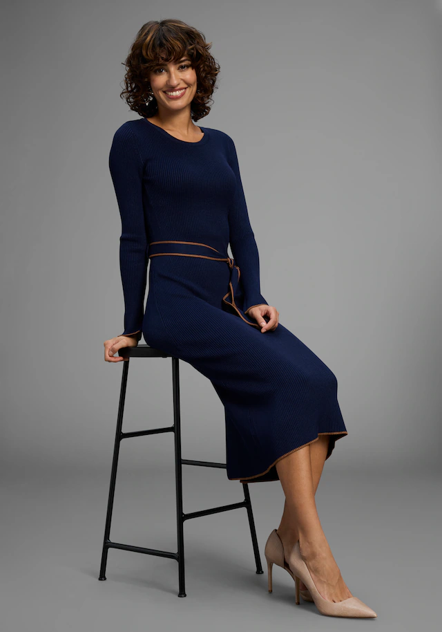 HECHTER PARIS Strickkleid mit Streifengürtel - NEUE KOLLEKTION