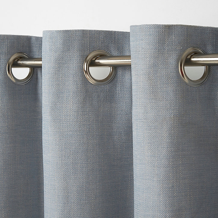 Rideau GoodHome Tiga gris bleu l.140 x H.260 cm