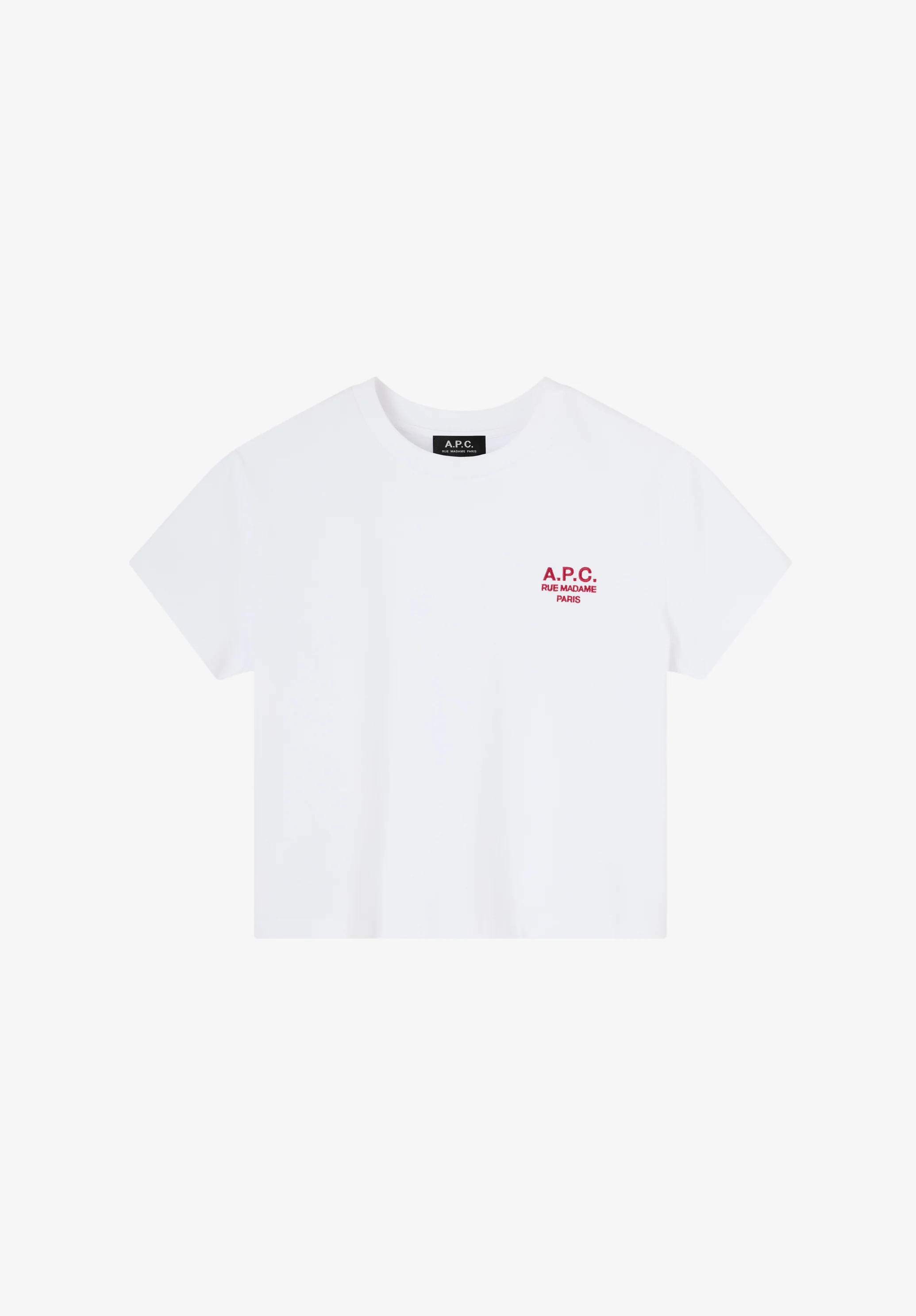 T-Shirt Boxy Rue Madame - Blanc/rouge