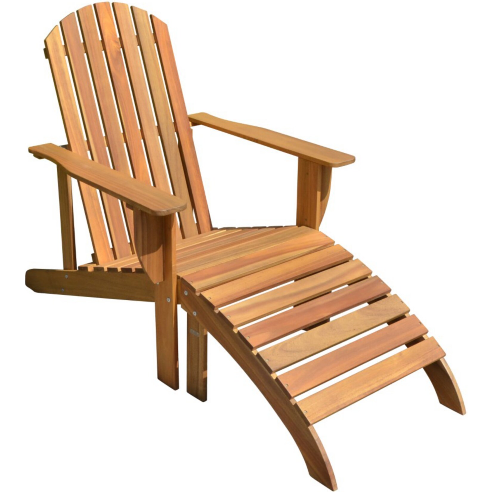 Holz Adirondack Chair + Auflage Garten Sonnenliege Relax Liege Möbel Liegesessel