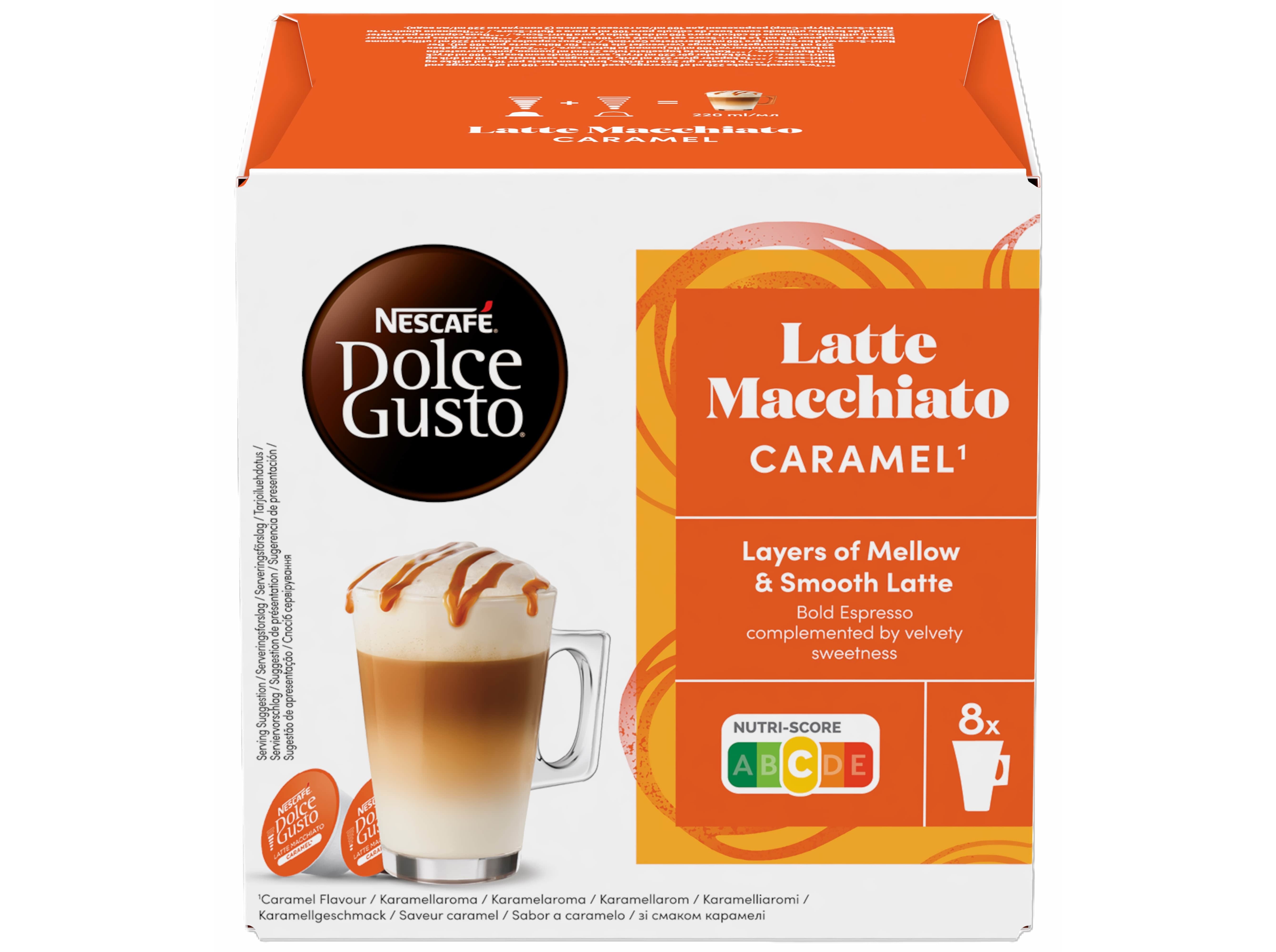 CÁPSULAS DOLCE GUSTO CARAMEL LATEE MACCHIATTO 8UN