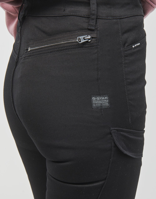 G-Star Raw - KAFEY CARGO ULTRA HIGH SKINNY - dk black