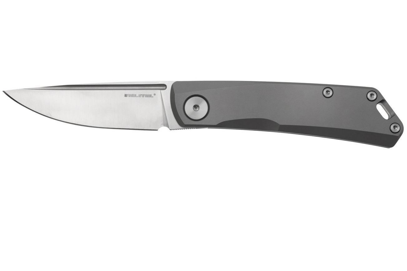 Real Steel Luna Titan 7001ST, Böhler N690, Titanium Slipjoint, zakmes, Poltergeist Design