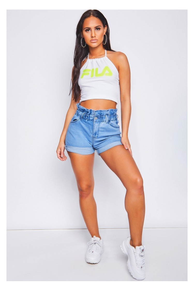 Crop top dos nu blanc Chiara Fila fluo / 687080