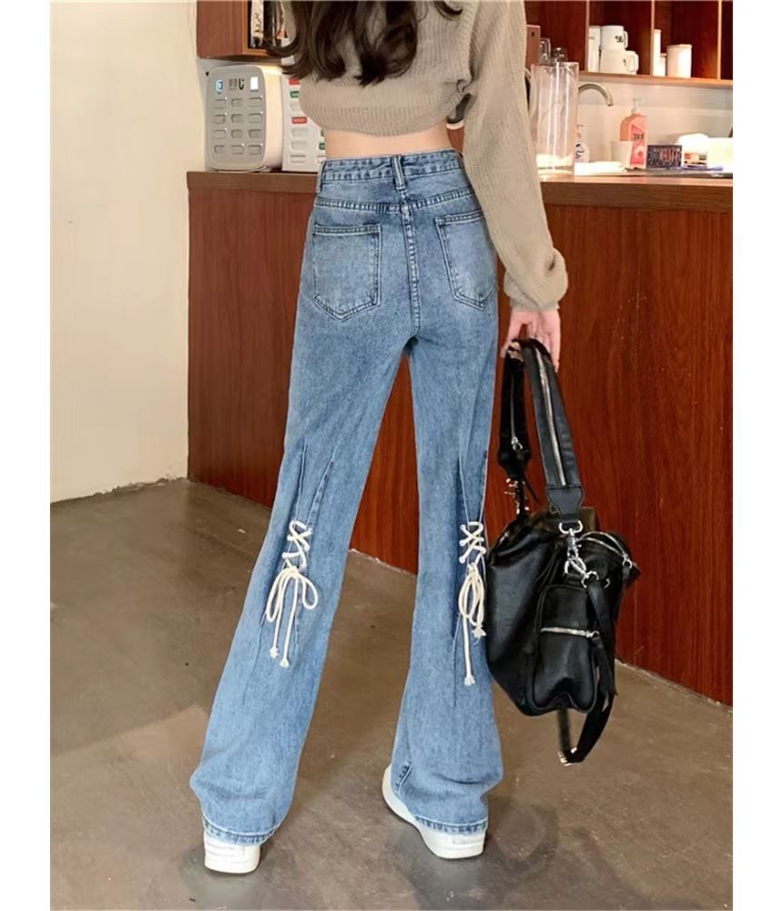 Eiffekee - Middelhoge veter- en flared jeans