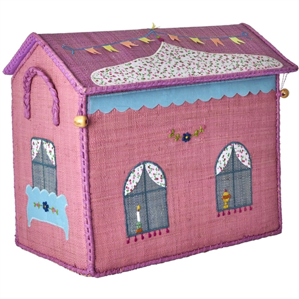 Castle Theme Raffia Kurvehus til Opbevaring 3-pak