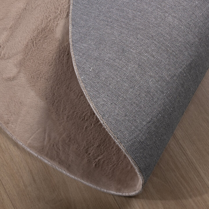 Ovaal laagpolig vloerkleed - Cozy Taupe