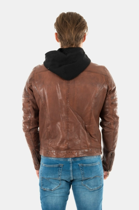 blousons cuir redskins ryde barcelona marron