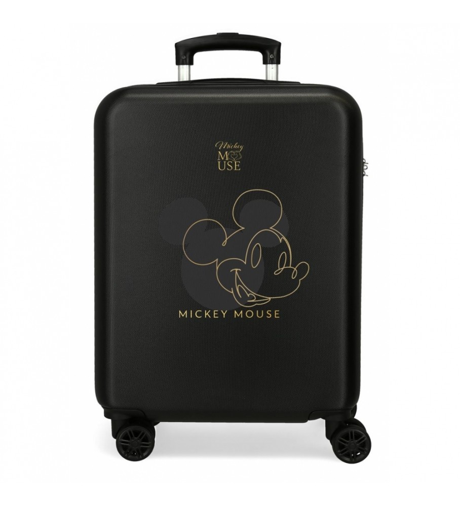 Mala de cabine Disney Mickey Outline - Preta - 38x55x20cm -