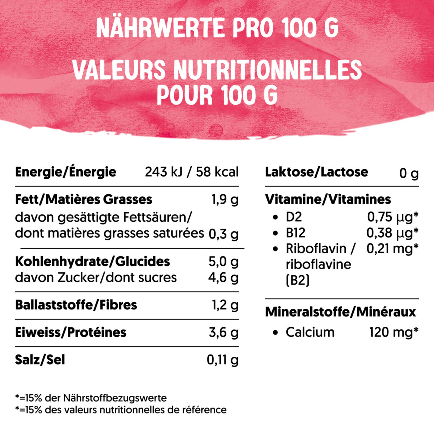 Alpro Soja-Joghurtalternative Himbeere-Apfel ohne Zuckerzusatz