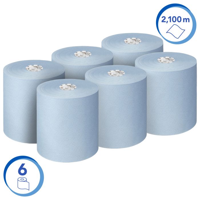 Scott 6692 6st Essential Handdoekrol Max 1-Laags Blauw (6692)
