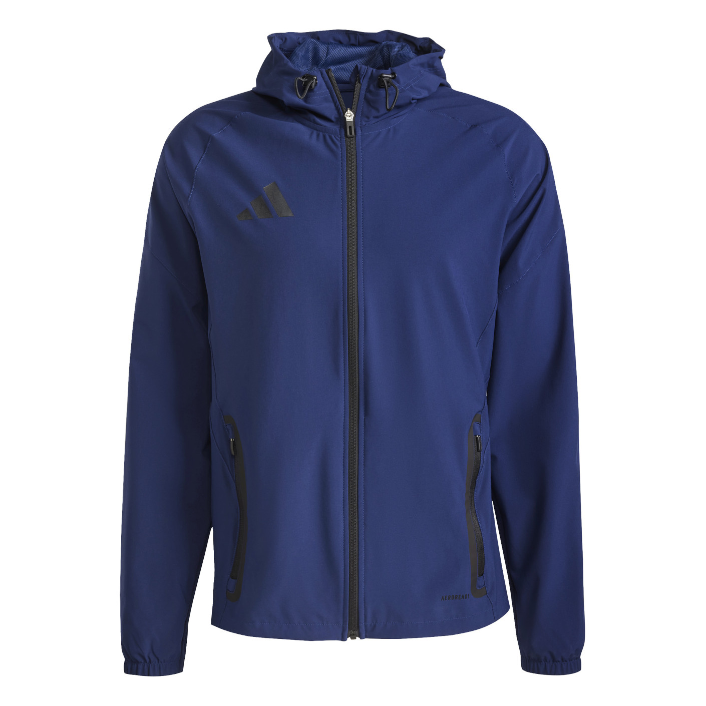 Adidas Tiro 25 Vis Tech Competition Hooded Trainingsjack Kids Donkerblauw Zwart