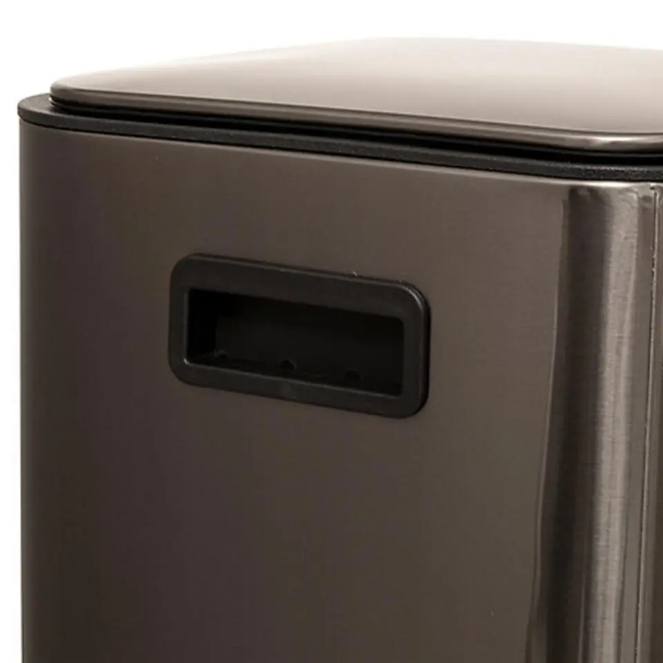 5Five Prullenbak/pedaalemmer - titanium - metaal - 30 liter