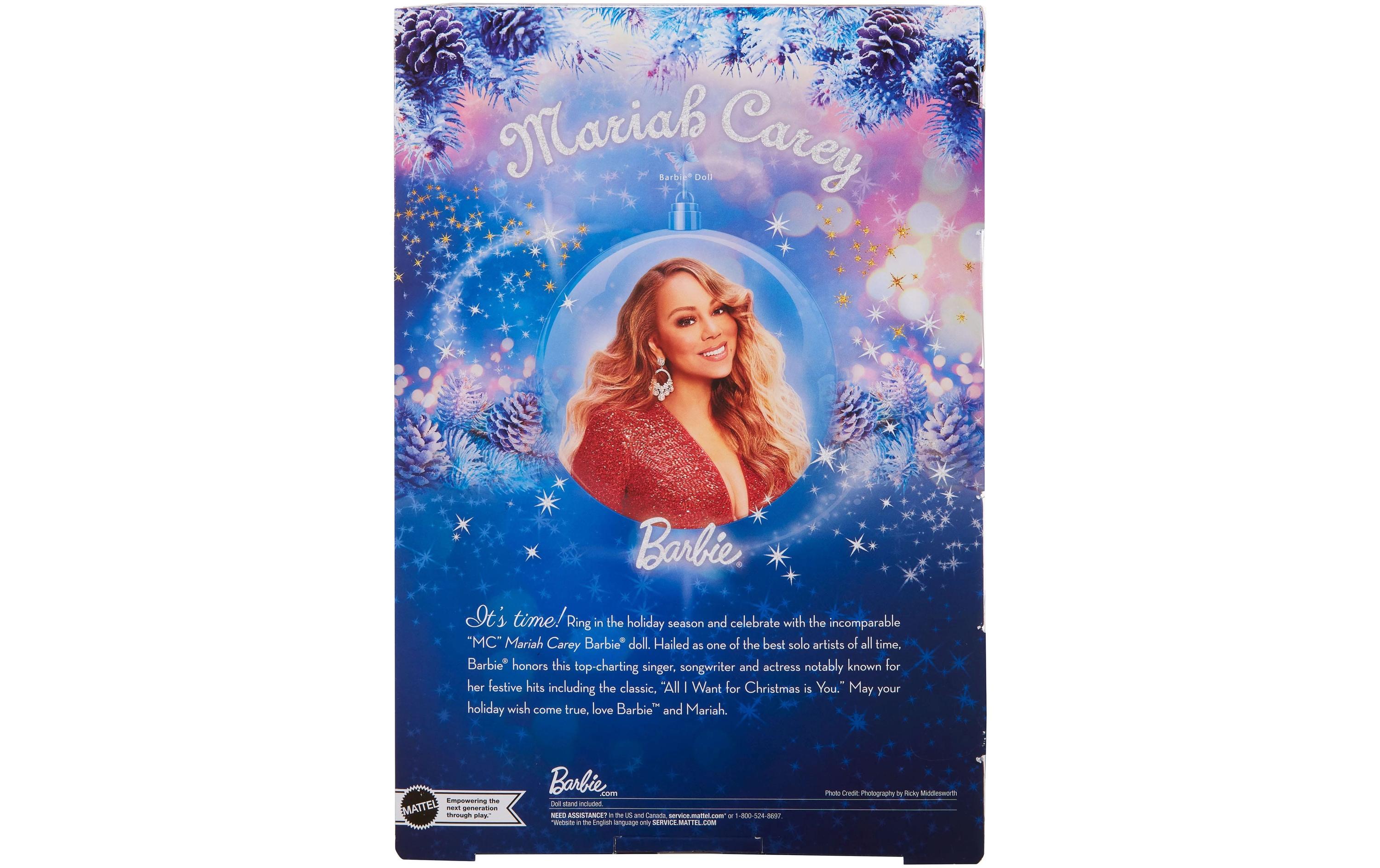 Puppe Barbie Signature Mariah Carey Holiday Celebration<br>Sammelpuppe mit glänzender Robe