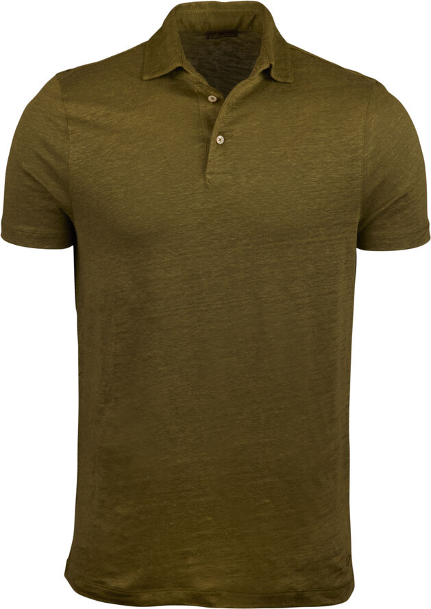 Stenströms Linen Polo shirt Green