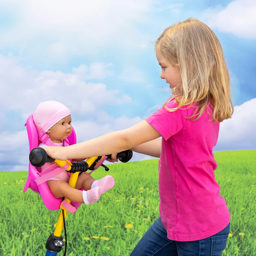 bayer Design Puppen-Fahrradsitz, pink mit Einhorn