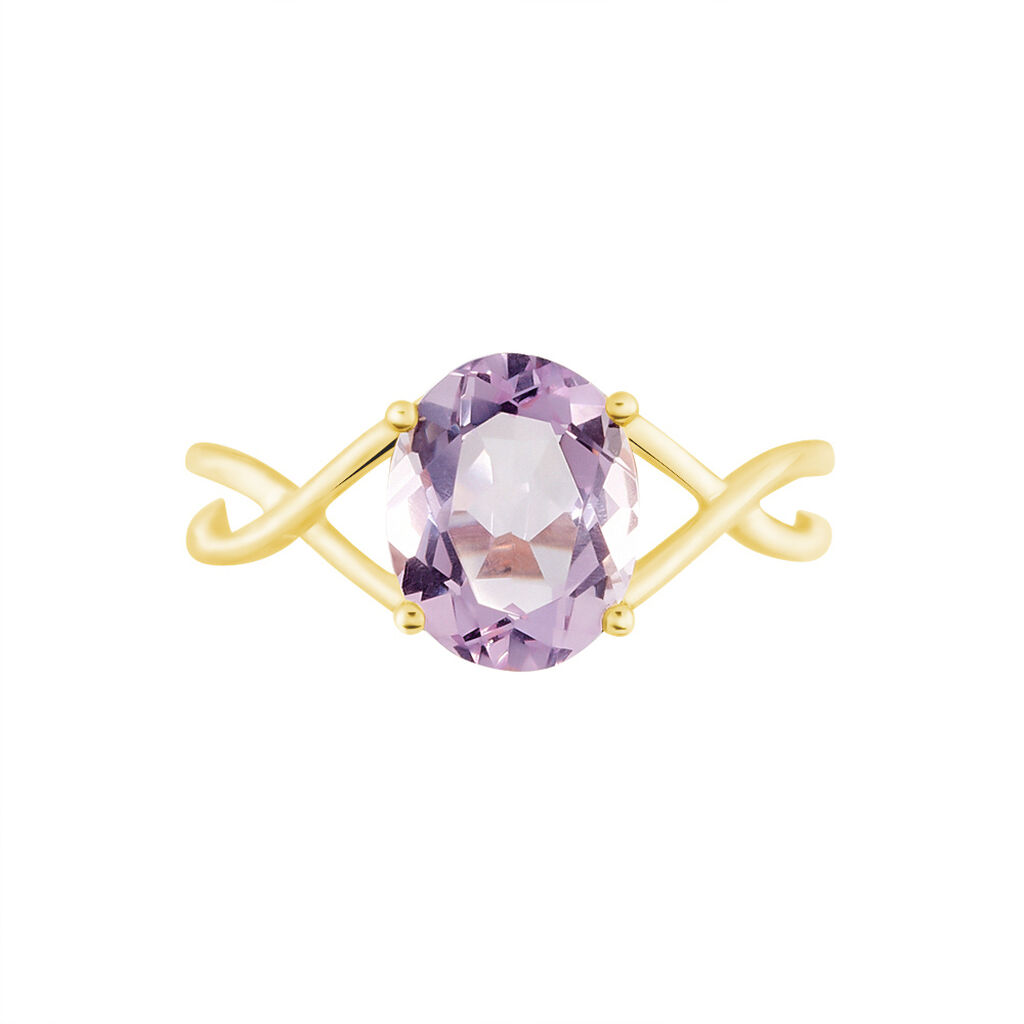 Bague Solitaire Armaelle Or Jaune Amethyste