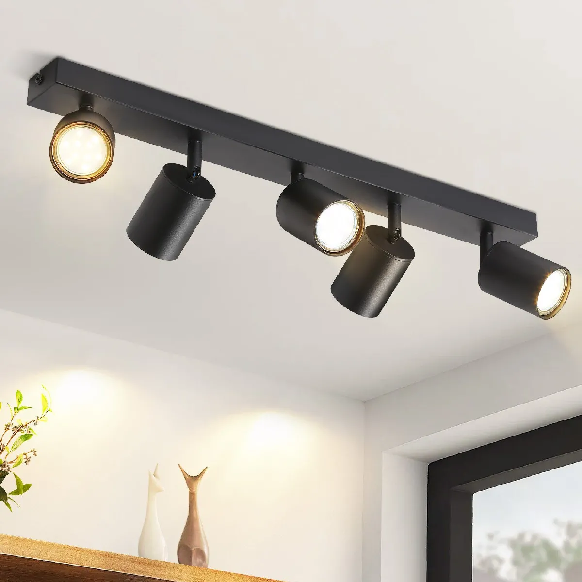 NETTLIFE Spot de plafond LED noir GU10
