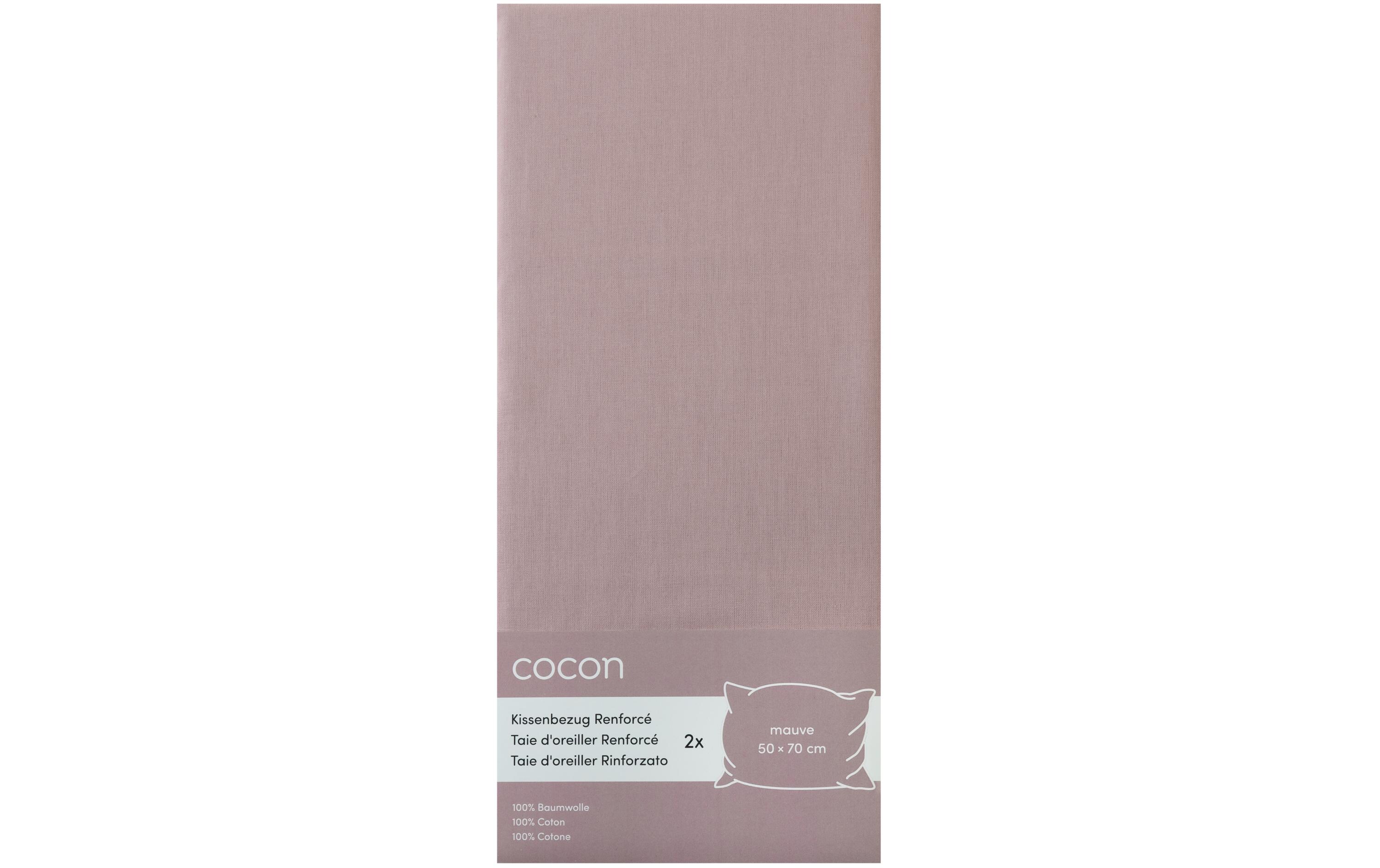 Kissenbezug Renforcé 50 x 70 cm, Mauve, 2 Stk.Kissenhülle aus reiner Baumwolle