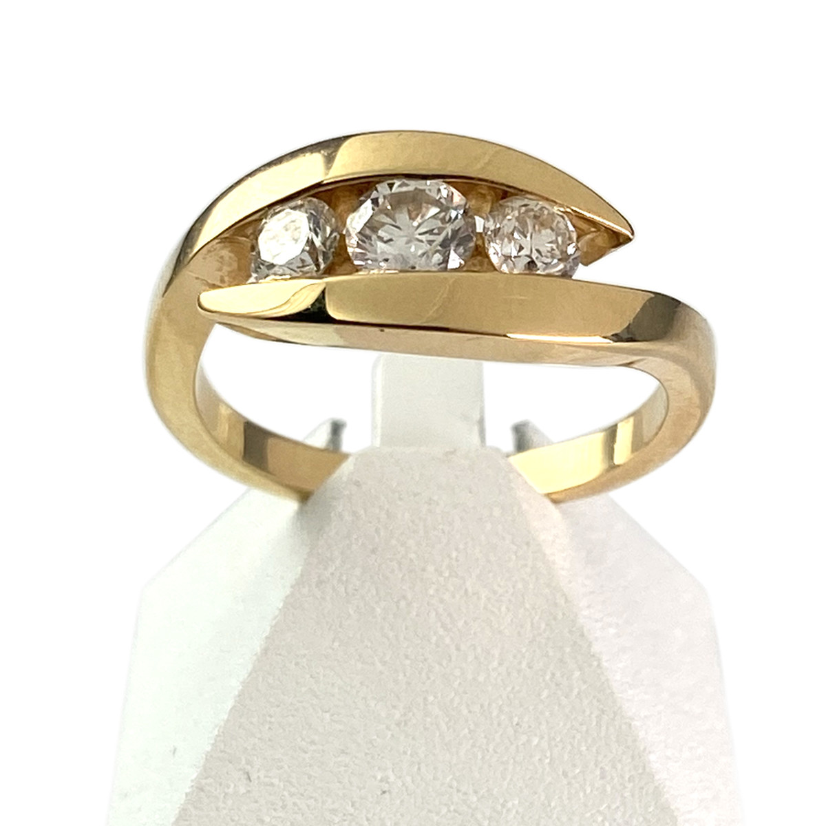 Bague d'occasion Trilogy or 750 jaune diamants