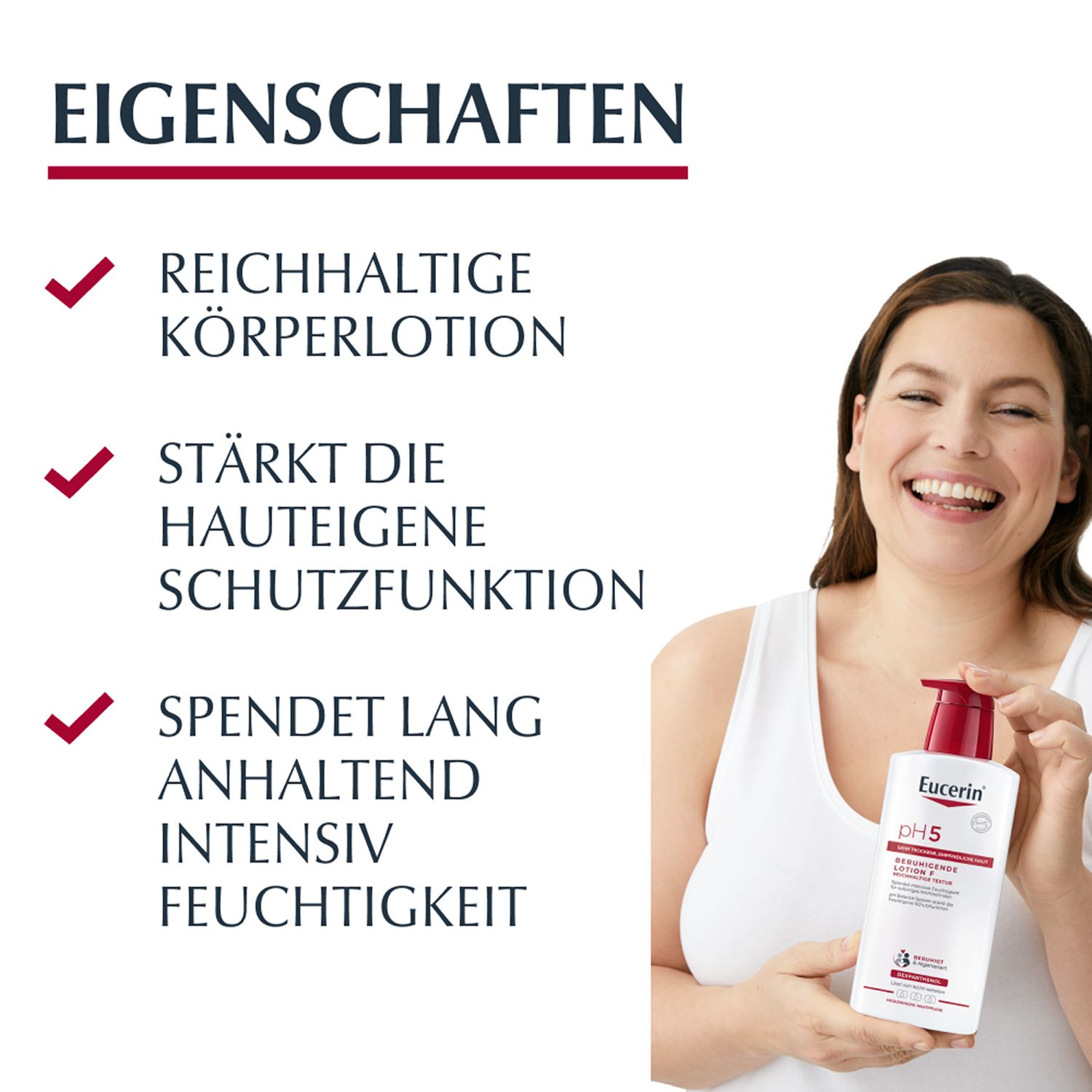 Eucerin® pH5 Reichhaltige Textur Lotion F – beruhigt strapazierte und trockene Haut & macht die Haut widerstandsfähiger - Jetzt 3€ sparen mit Code 