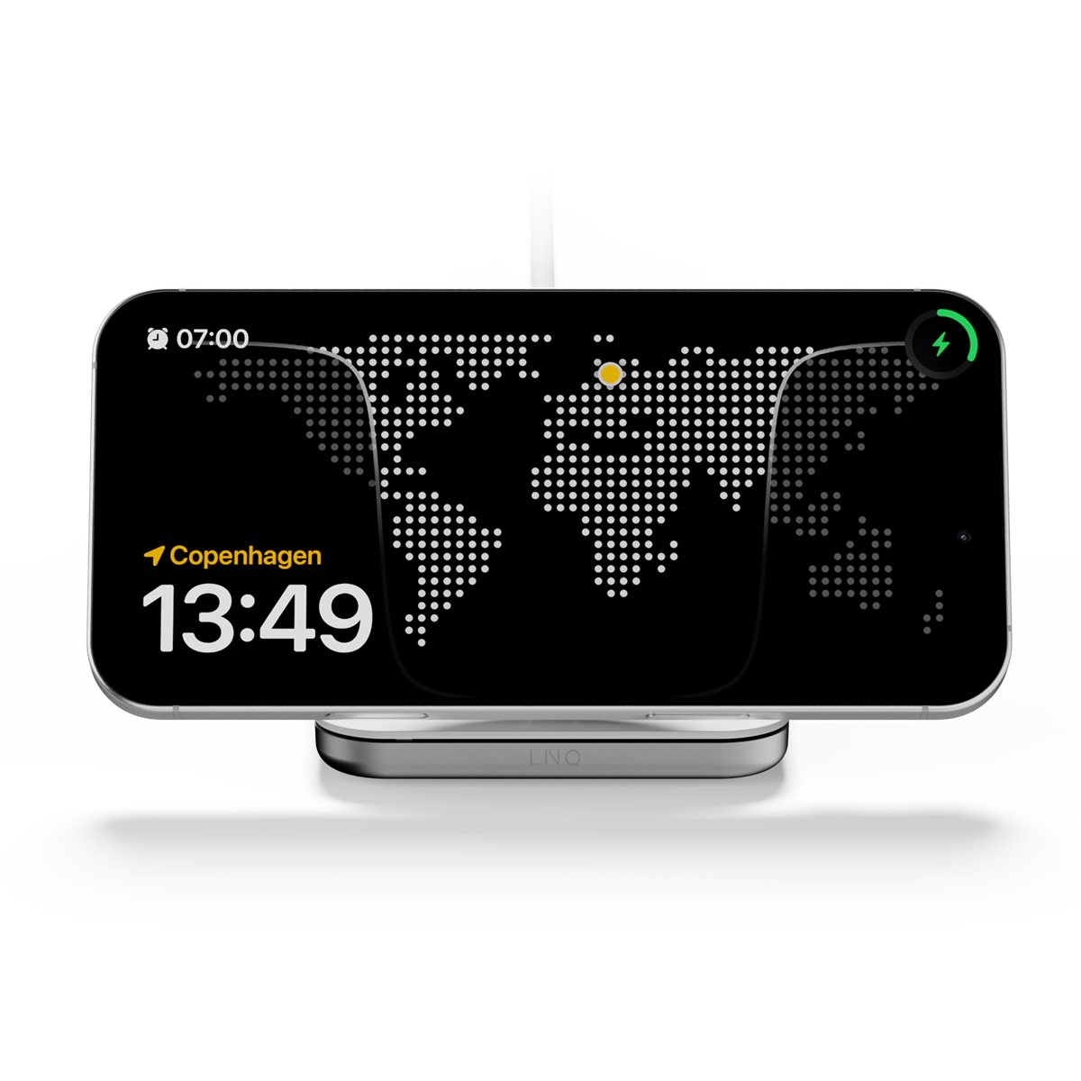 (7.5W) MagSafe Qi Wireless Charger Ladegerät Nachttisch Ladestation (LQWC011) - Weiss