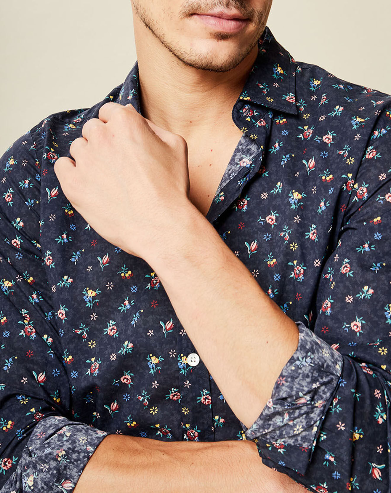 Hartford Chemise Slim Sammy imprimé marine/multicolore