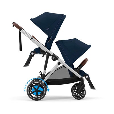 Cybex e-Gazelle S Søskenvogn, Ocean Blue/Silver