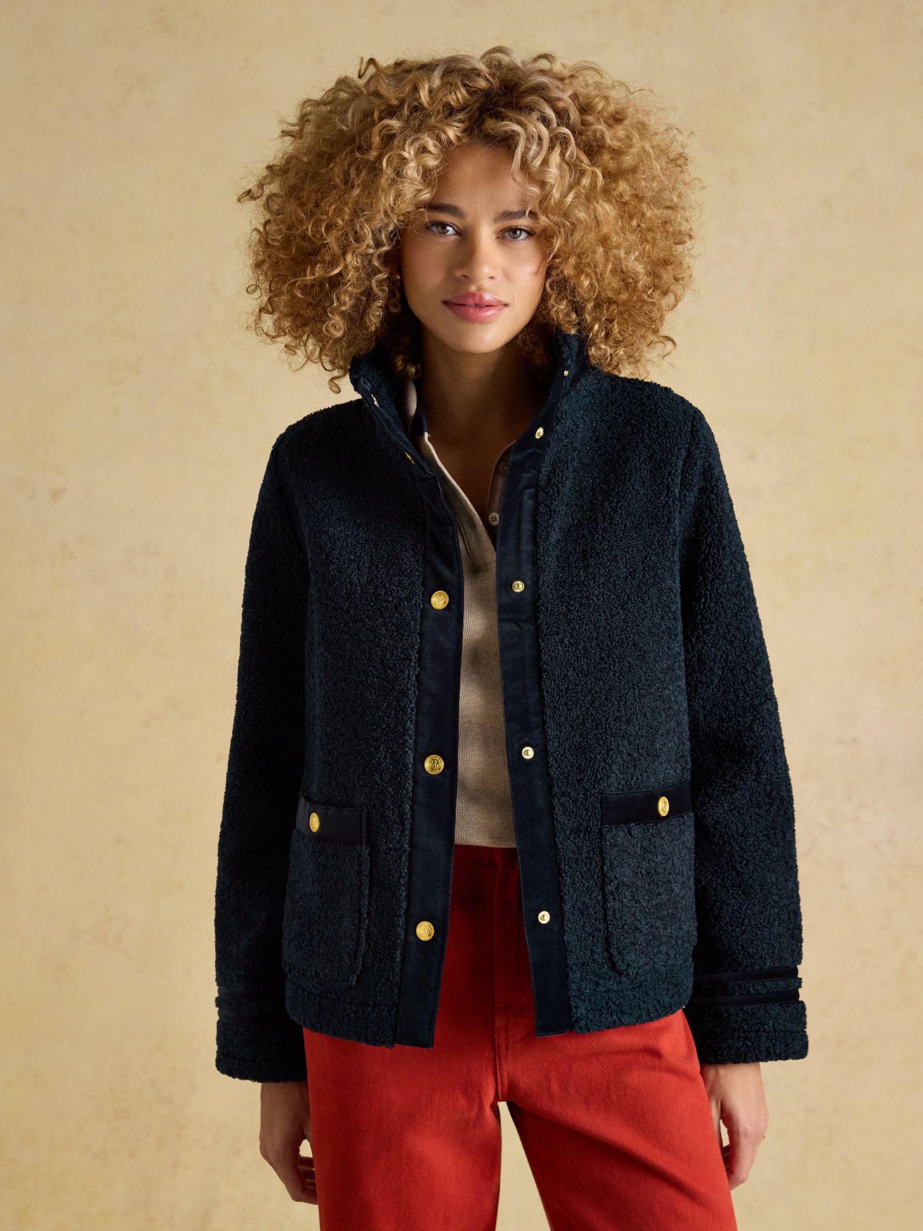 Donkerblauw - Joules Fleur Fleece Jacket