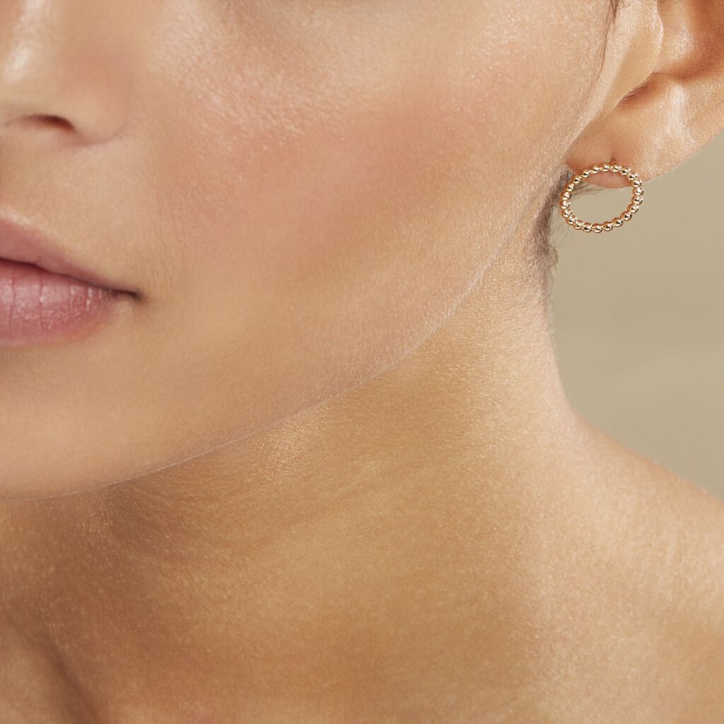 Boucles D'oreilles Puces Abigael Plaqué Or Jaune
