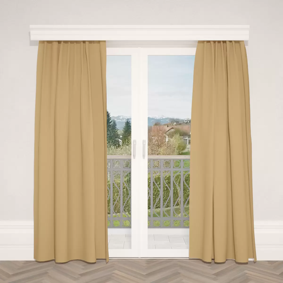 Verdunkelungsvorhang Sunout Linenlook braun,haselnuss