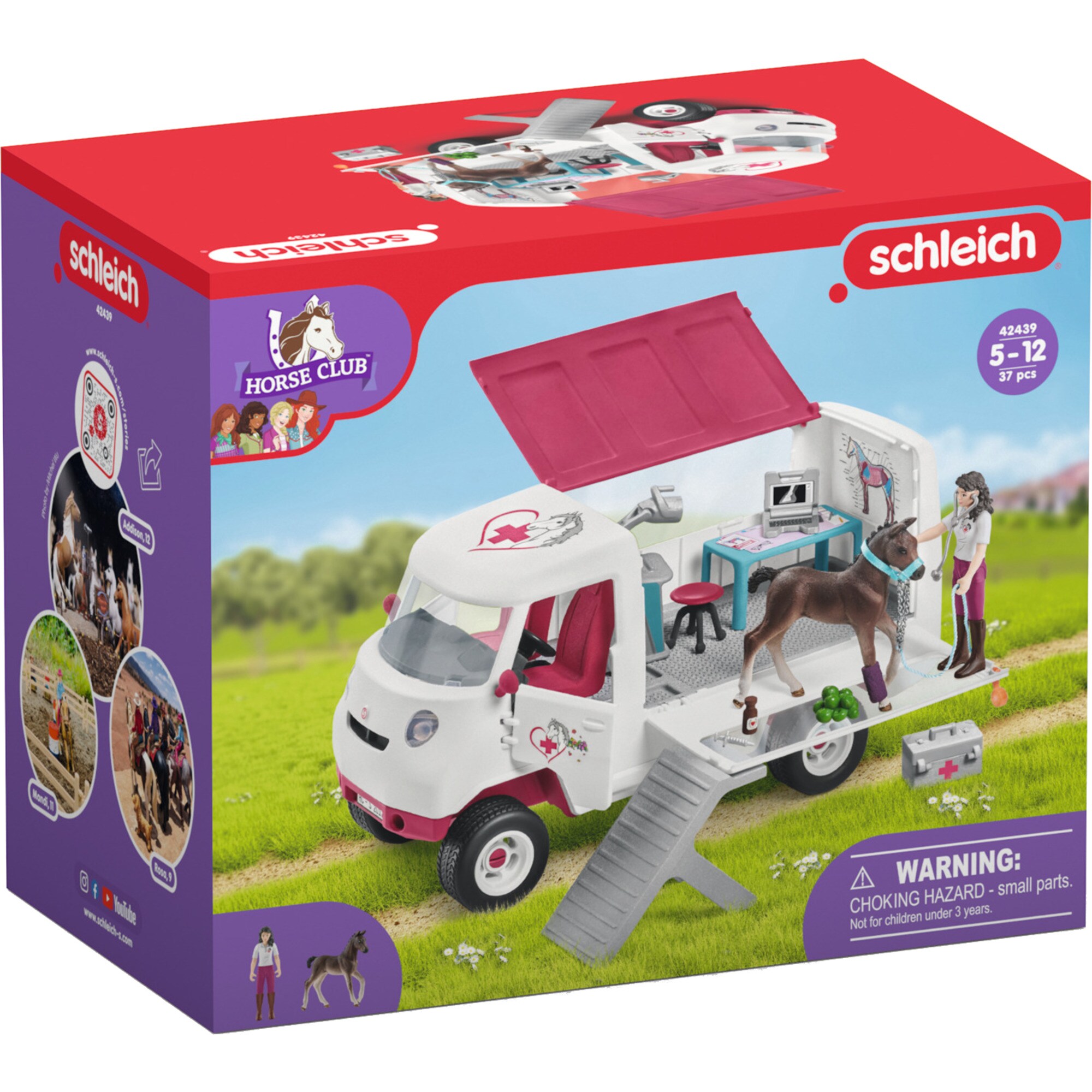 Schleich Spielfahrzeug Horse Club Mobile Tierärztin mit Hannoveraner Fohlen