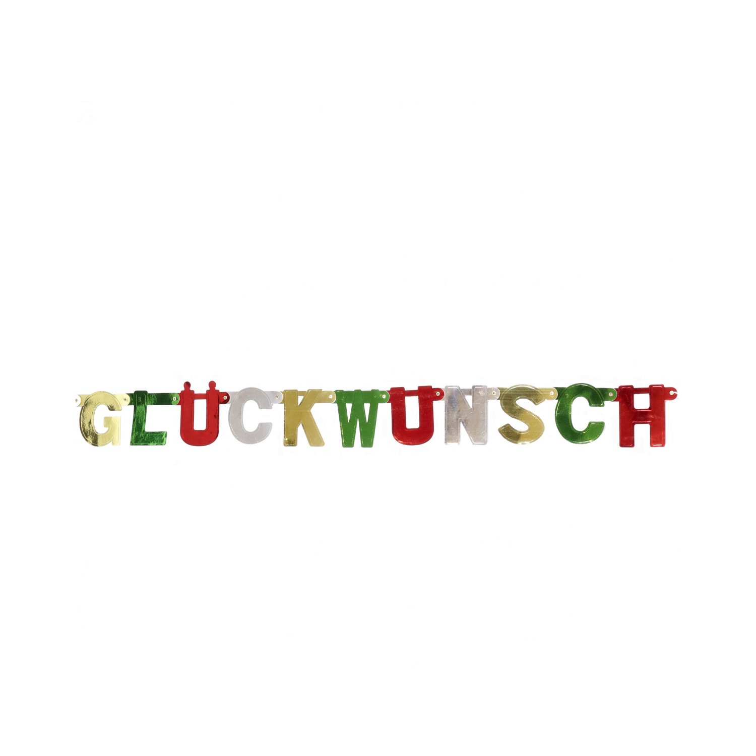 (2m) Herzlichen Glückwunsch Girlande Party Deko Accessoire Banner (11.005.C) - Bunt