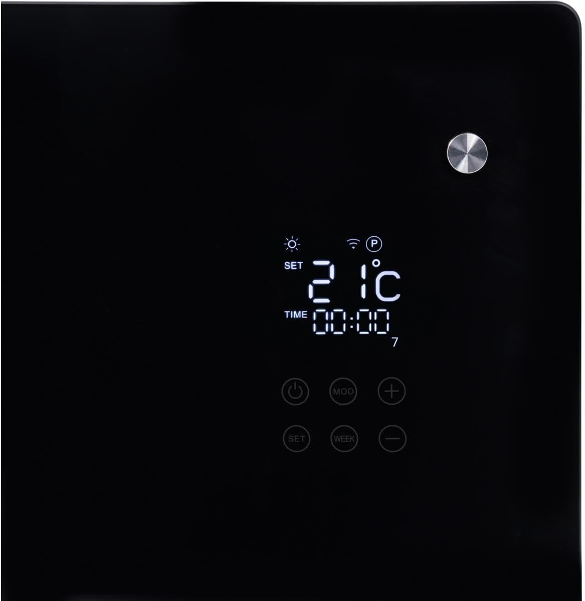 Eurom Alutherm Verre 1500 Konvektorheizung, WiFi, Schwarz (360981)