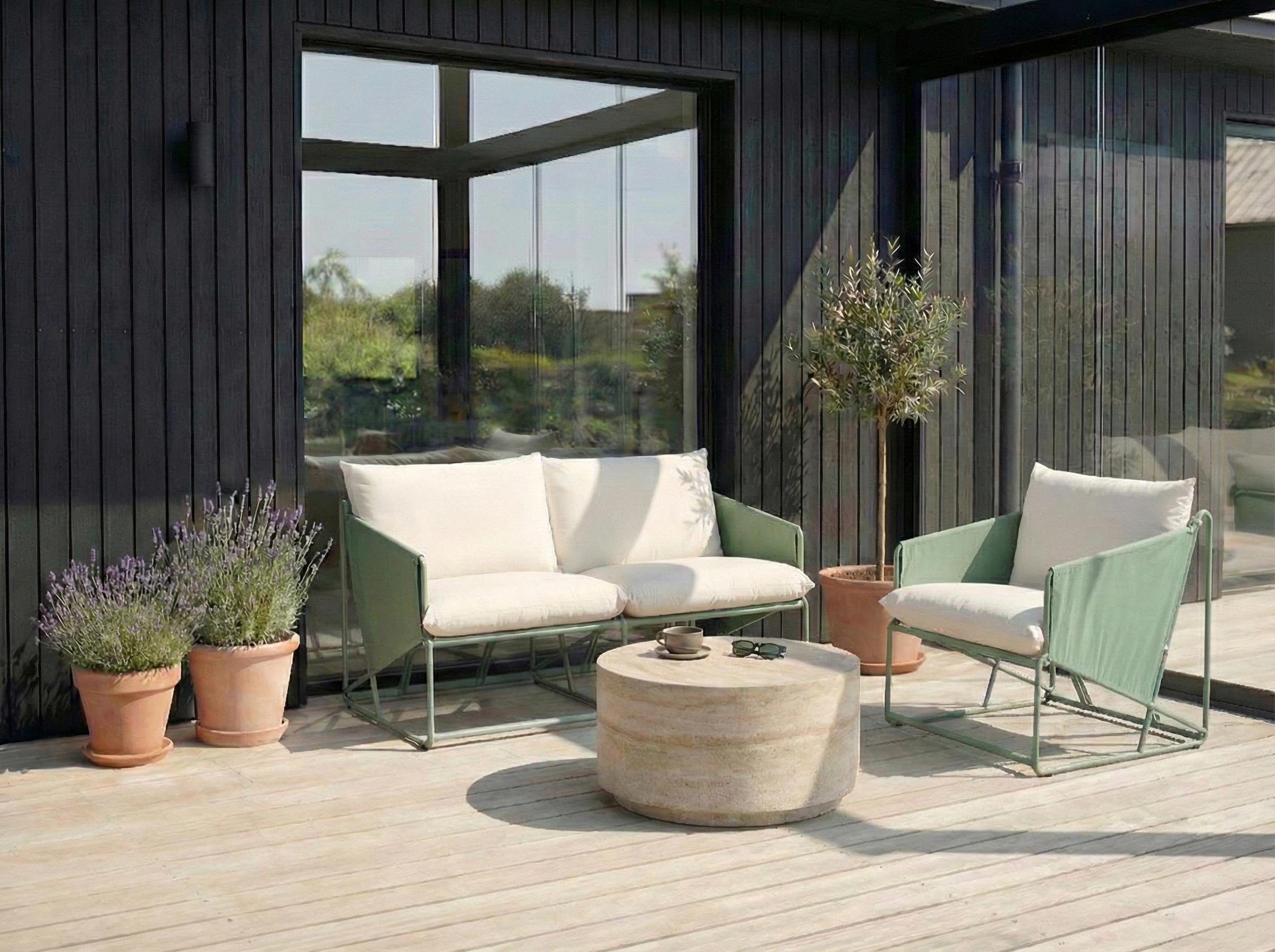 Tuin bankenset 3-zits PONTE Metaal Groen