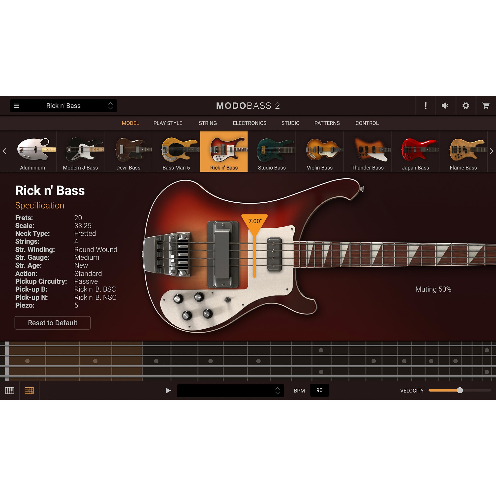 IK Multimedia MODO Bass 2.0 virtuele basgitaar plug-in (download)