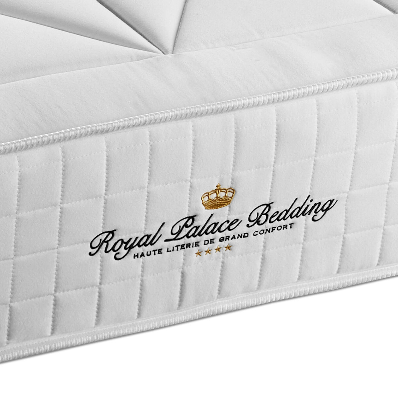 Royal Palace Bedding Matelas ressorts ensachés & mémoire de forme Windsor blanc - 200x200 cm
