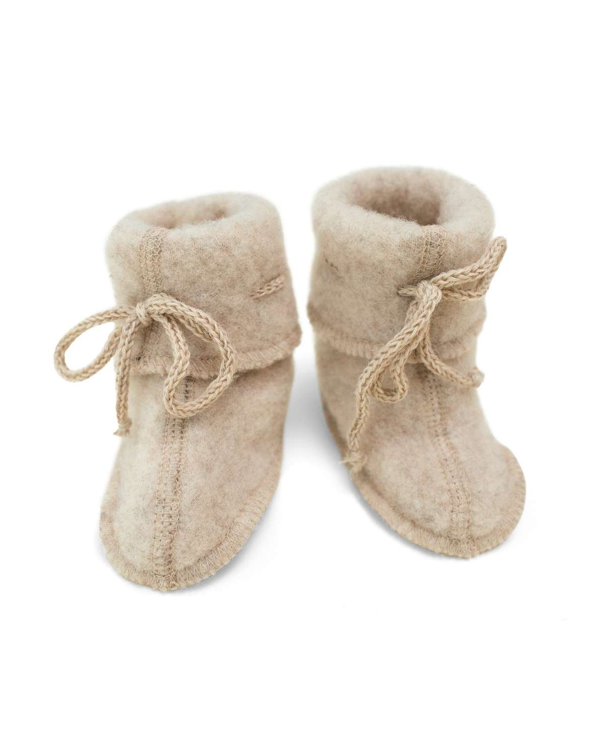 Ulltøfler Baby – Varm Ullfleece 100% Ubehandlet Ull | Baby-Bootees – Onesize (0-12 mnd)