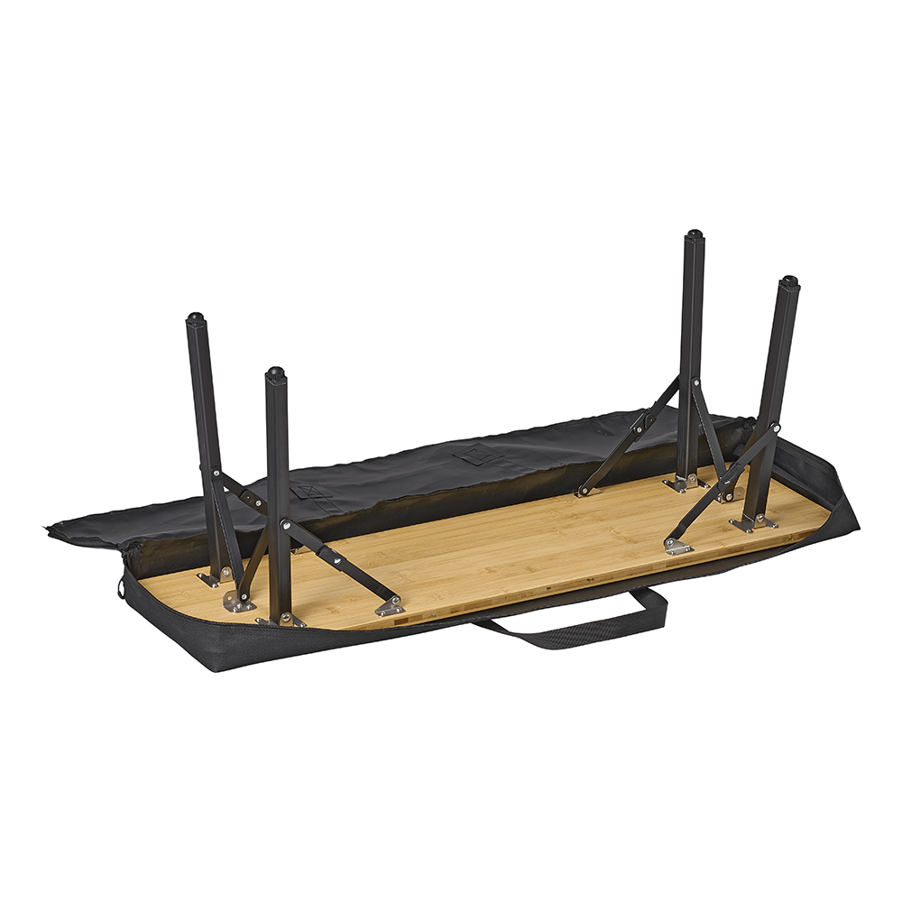 Campout 100 x 27 cm bamboe campingbank - Set van 2